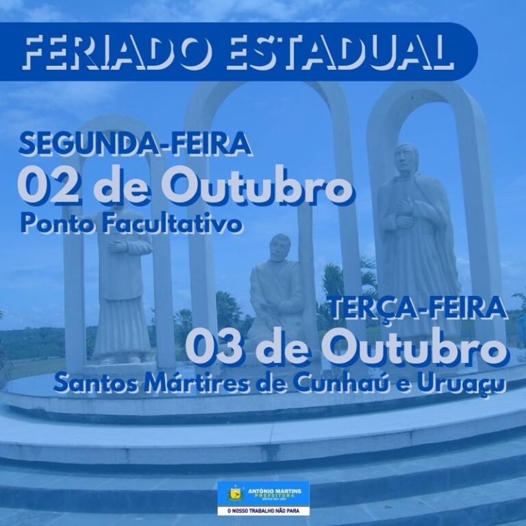Leia mais sobre o artigo PREFEITO Jorge Fernandes decreta ponto facultativo nas repartições municipais próxima segunda-feira (02) em Antônio Martins
